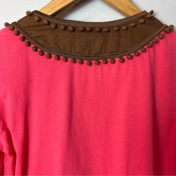 Tory Burch Pink Embroidered Boho Top - Picture 9 of 10